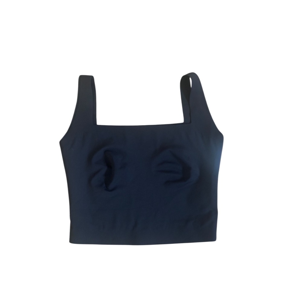 GLOWMODE Black Square Neck Cropped Tank Top Size L‎ Athleisure